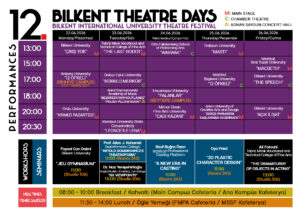 12. BILKENT THEATRE DAYS PROGRAM